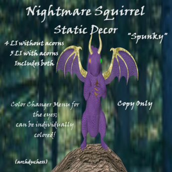 Second Life Marketplace - {archduchess} Nightmare Squirrel "Spunky"